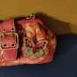 Coach Pink Lizard Python Print Chenille Butterfly RETIRED Chenille Satchel
