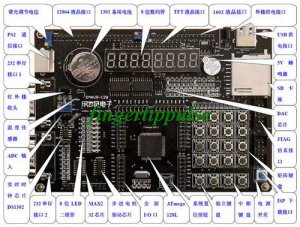 STK128 / AVR ATMEGA128 Development Board+ QTFT LCD