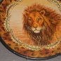 lion painted plates