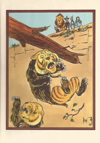 The two Kalidahs fell into the gulf postcard (#35)