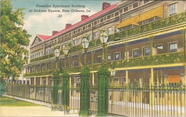 Pontalba Apartment Building at Jackson Square, New Orleans, La.  postcard (#140)