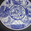 Florida Souvenir plate-  map and scenery
