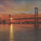 Sunset- San Franciso Bay Bridge  postcard (#153)