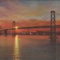 Sunset- San Franciso Bay Bridge  postcard (#153)