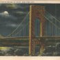 George Washington Bridge at night New York City  postcard (#154)