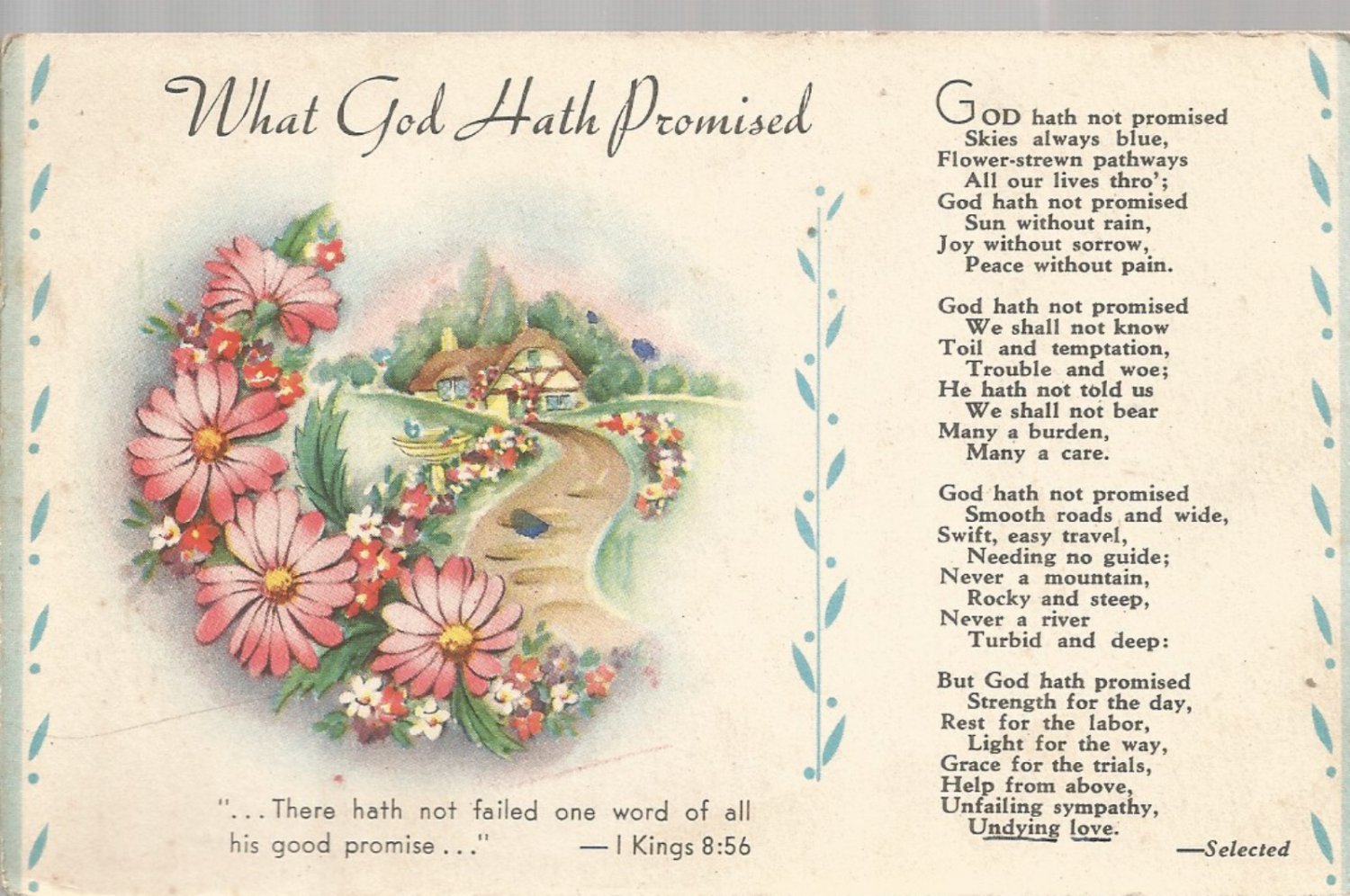 What God Hath Promised postcard (#171)