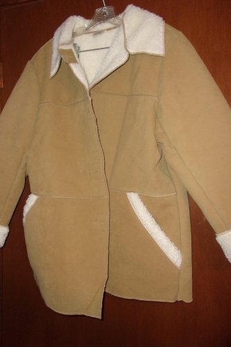 Faux Shearling Jacket- Golden Brown- Size 1 X