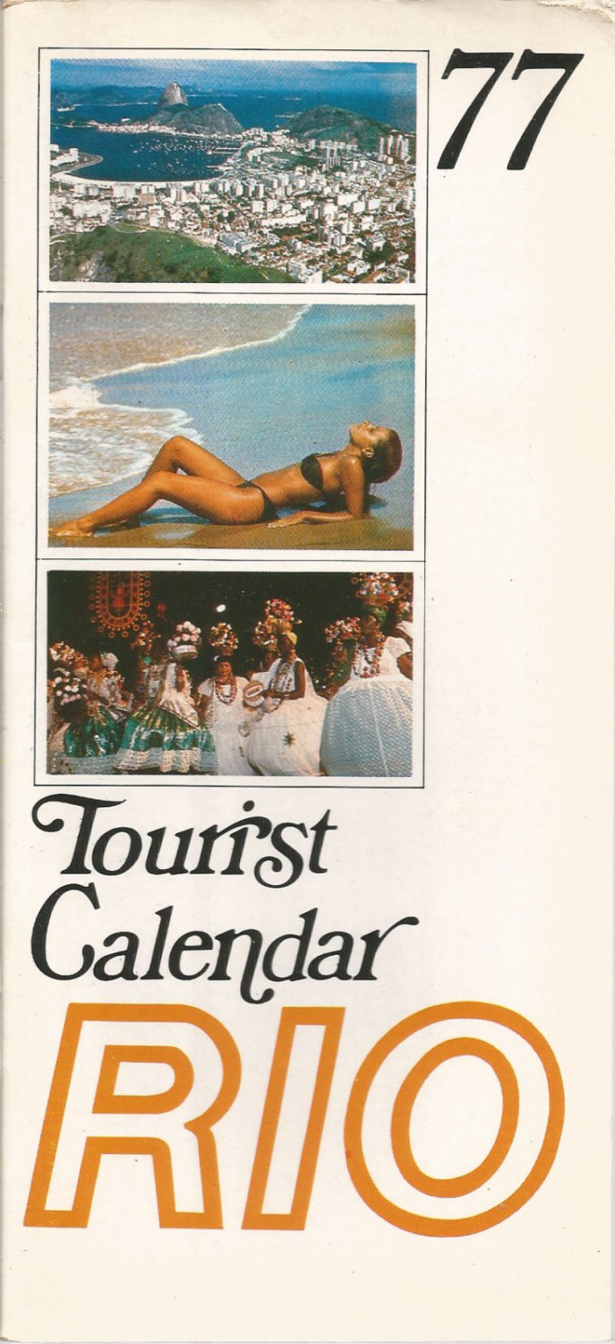Tourist Calendar Rio, Brazil 1977 booklet