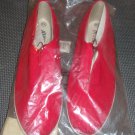 Avon Canvas Zipper Sneakers- Red- Size 9 1/2