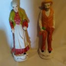 Bisque Old man and Old woman - approximately 12 inches tall