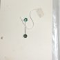 Pastelli black and white long stem flower brooch- 40s made in Japan