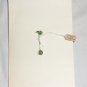 Pastelli Peach long stem flower brooch- 40s made in Japan