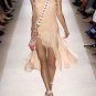 LAST ONE!! BCBG Max Azria Silk Chiffon Fluted Hem Runway Wedding Prom Dress Fashion