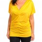 $28 Plus Size Lace Back Ruched Top