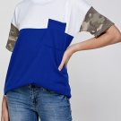 $17 40% Off! Short Sleeve Color Block T-Shirt Top