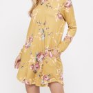 $8 Long Sleeve Floral Pocket Tunic Dress
