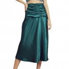 $23 Satin Ruch Midi Flare Cocktail Holiday Skirt