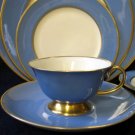 Flintridge China Sylvan Blue Gold Cup & Saucer