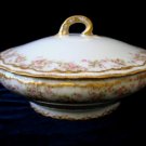 Haviland Limoges Pink Roses Covered Bowl Schleiger 844