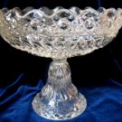 Antique EAPG Jersey Swirl Compote Windsor Glass 1886