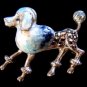 Vtg Sterling Enamel Marcasite Brooch Poodle Dog Germany
