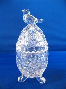Hofbauer Crystal Byrdes Bird Footed Egg Trinket Box