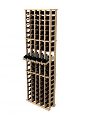 Pine 5 Column Individual Wine Rack with Display row