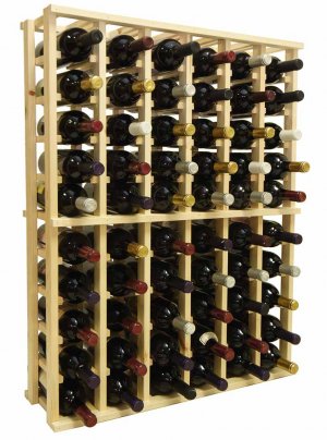 Pine 6 Column Individual Half Height Wine Rack