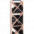 Pine Solid Diamond Cube Wine Rack