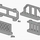 LEGO 2486 3185 6583 30055 10050 Bulk Lot Gray Grey Fences Railing Bar Train NEW LEGO 2486 3185 6583 30055 10050 Bulk Lot Gray Grey Fences Railing Bar Train NEW