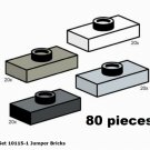 LEGO 3794 3794a 10115 Bulk Lot 80x 1x2 Plate Center Stud Black Grey Gray White