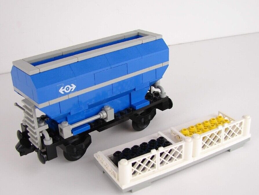 LEGO Train Set 4536 Blue Hopper Car + Stickers + Instructions 100