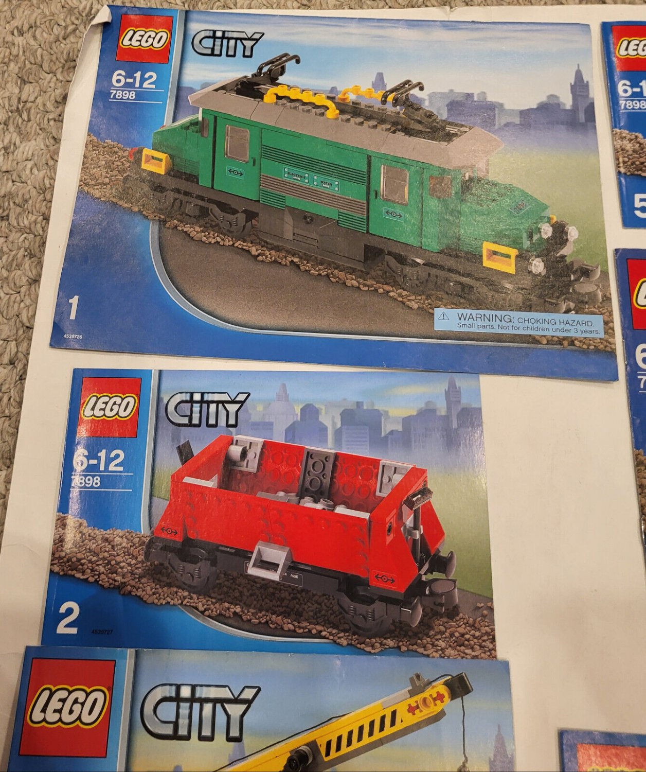 LEGO Set 7898 Cargo Train Deluxe Rail Electric RC + Instructions NEAR MINT