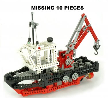 LEGO TECHNIC 8839 Supply Ship + Sticker Sheet Harbor Boat Crane NEAR MINT