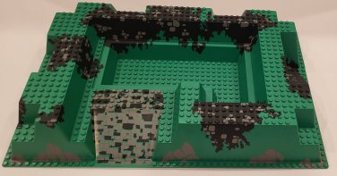 LEGO Baseplate Raised 32 x 48 x 6 Center Pit with Stones Patte 6090 6261px1