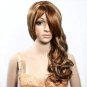 New Ladyâs Fashion Dark Brown Long Wavy Curly Full Wigs