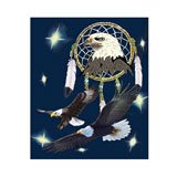 Eagle/w dream catcher blanket