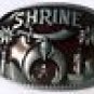 SILVER TONE SHRINE SHRINERS BELT BUCKLE