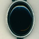 new black onyx stone silver bolo tie bola square dance western free usa shipping
