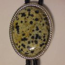 tan, white, and black speckled bolo tie oval new free usa shipping western dance