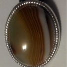 NEW OVAL BROWN WHITE ETC. BOLO TIE western SQUARE dance