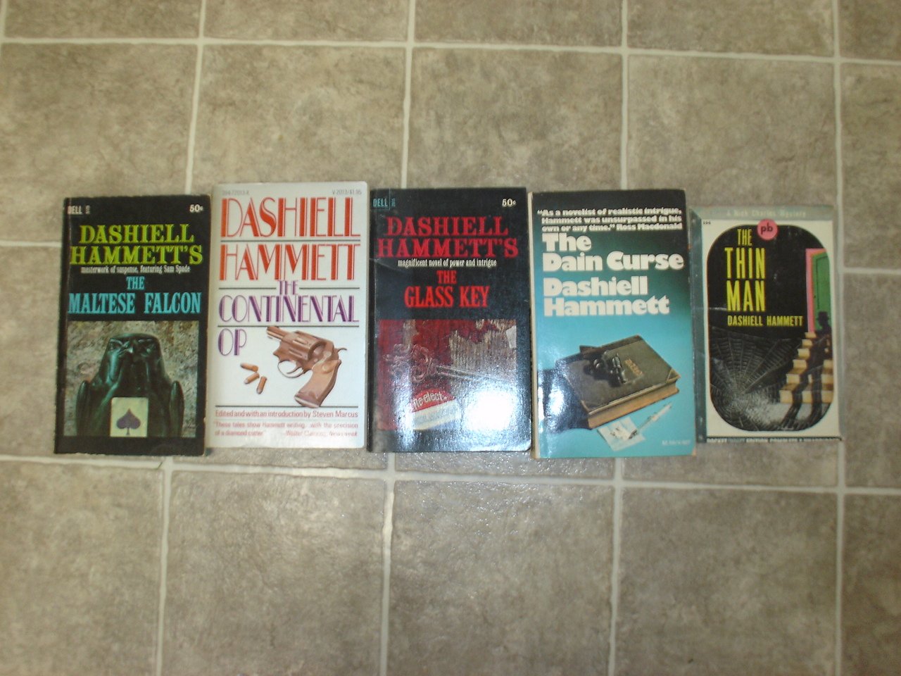Dashiell Hammett lot of 5 pb mystery books pulp vintage
