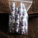 Upcycled White, Blue & Purple Flower Paper Beads