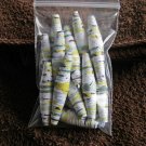Upcycled White, Yellow & Green Paper Beads