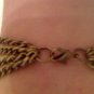 BRONZE RHINESTONE DEER MULTI CHAIN BRACELET