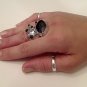 BLACK ARTY CHUNKY SPIKEY MOON KNUCKLE RING IN SILVER SIZES 7*8*9*10