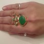 GREEN ARTY CHUNKY SPIKEY MOON KNUCKLE RING IN GOLD SIZES 7*8*9*10