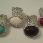 RED ARTY CHUNKY MOON KNUCKLE RING IN SILVER SIZES *6*7*8*9