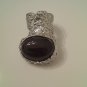 BLACK ARTY CHUNKY MOON KNUCKLE RING IN SILVER SIZES *6*7*8*9