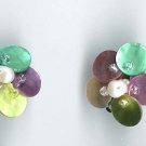 Fashion jewelry - flower pierced earrings - NEW - free sh/h